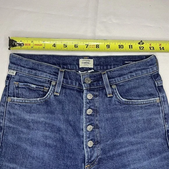 Citizens of Humanity Premium Exposed Fly Olivia High Rise Slim Ankle Jeans Sz 26 - Picture 7 of 12